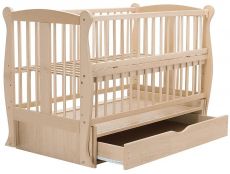 Ліжко Babyroom Грація DGMYO-3 маятник, ящик, відкидний бік, бук, світлий (натуральний)